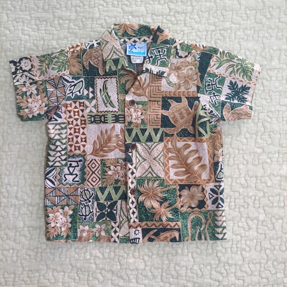 Kids Tropical Print Shirt